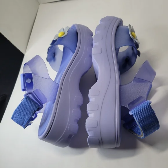 Lazy Oaf x Melissa Blue Kick Off Sandals - Picture 10 of 13